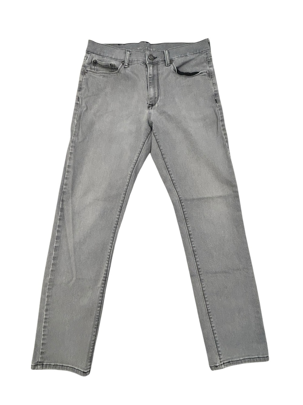 Mott & Bow Men's Gray Slim Straight-Leg Jeans 30x30 Denim Casual Streetwear
